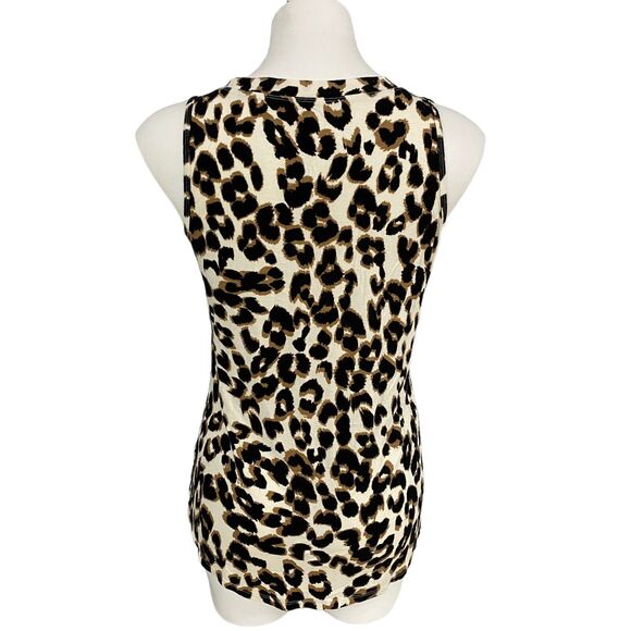 Maurices Top Womens Medium Animal Print Shirt Sleeveless Work Office Casual - Picture 3 of 12